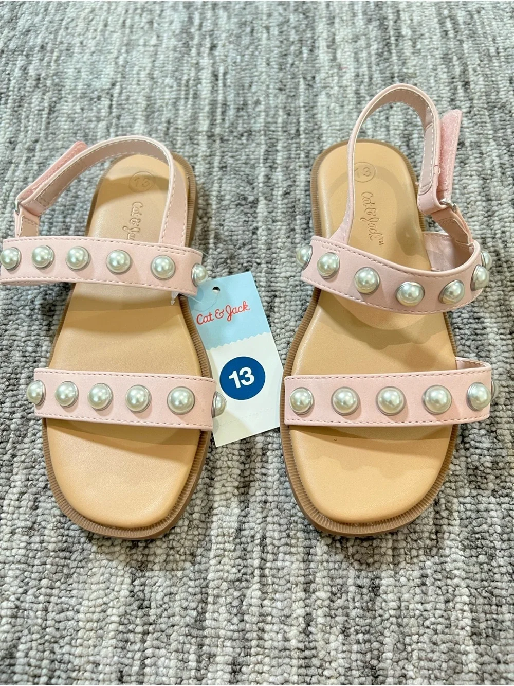 Cat & Jack Pink Pearl-Accent Girls' Sandals Various Sizes